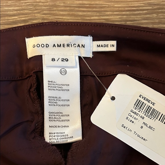 NWT Good American Satin Trouser - Picture 2 of 9